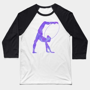 Purple Rhythmic Gymnast Hoop Baseball T-Shirt